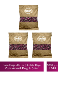 Balin Düşes Çikolata Kaplı Vişne Aromalı Sert Şeker 1000 gr x 3 Adet