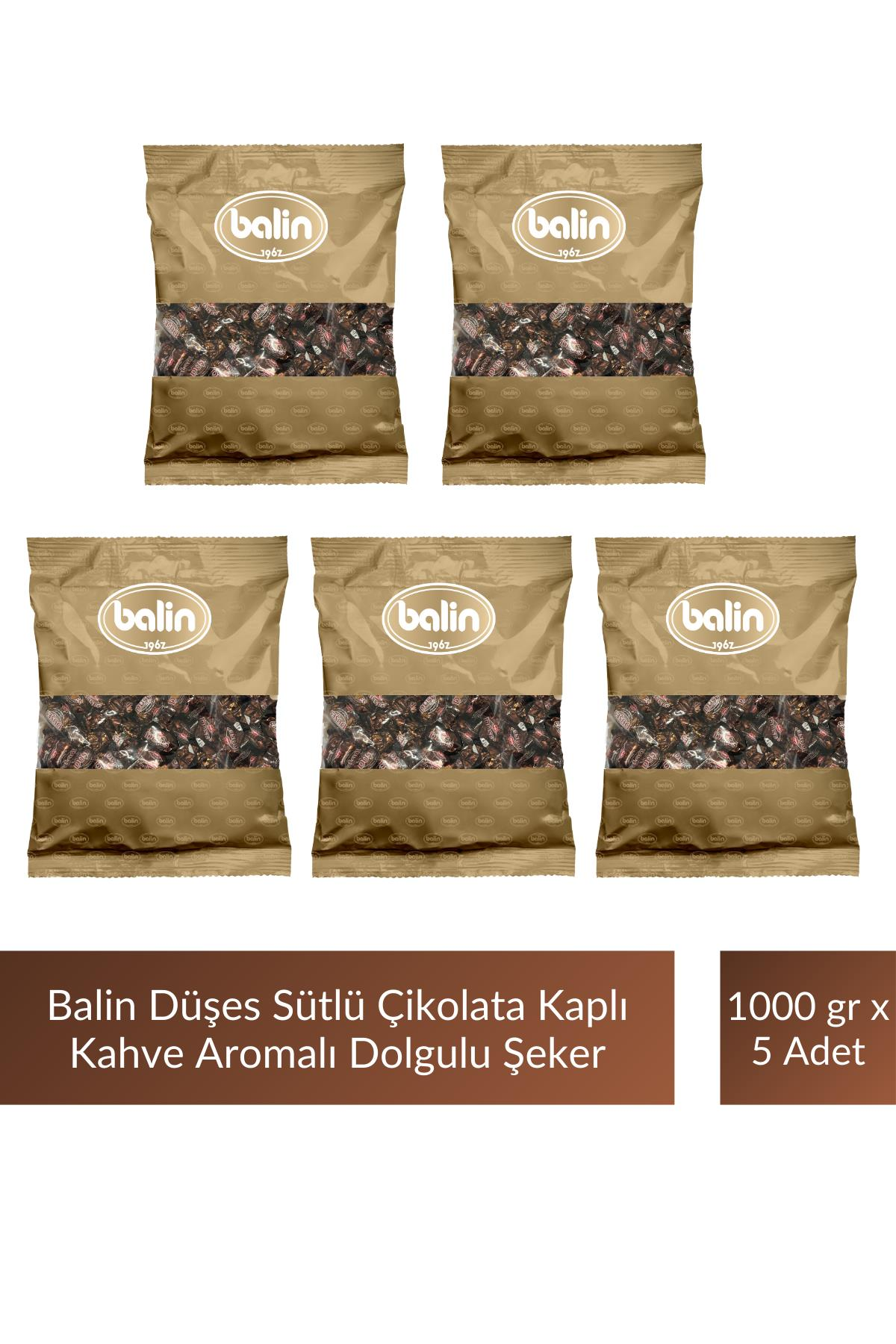 Balin Düşes Çikolata Kaplı Kahve Aromalı Sert Şeker 1000 gr x 5 Adet
