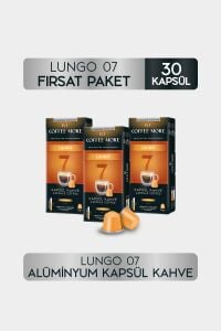 Coffee More 7 Lungo Kapsül Kahve 10 x 3 Paket ( 30 Adet ) Nespresso Uyumlu