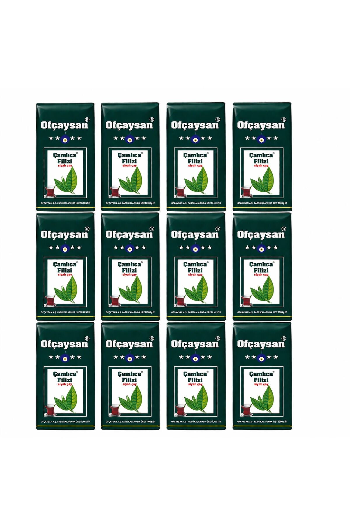 Ofçaysan Çamlıca Filizi Siyah Çay 12x1000 gr (12 KG)