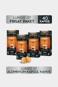 Coffee More 7 Lungo Kapsül Kahve 10 x 4 Paket ( 40 Adet ) Nespresso Uyumlu