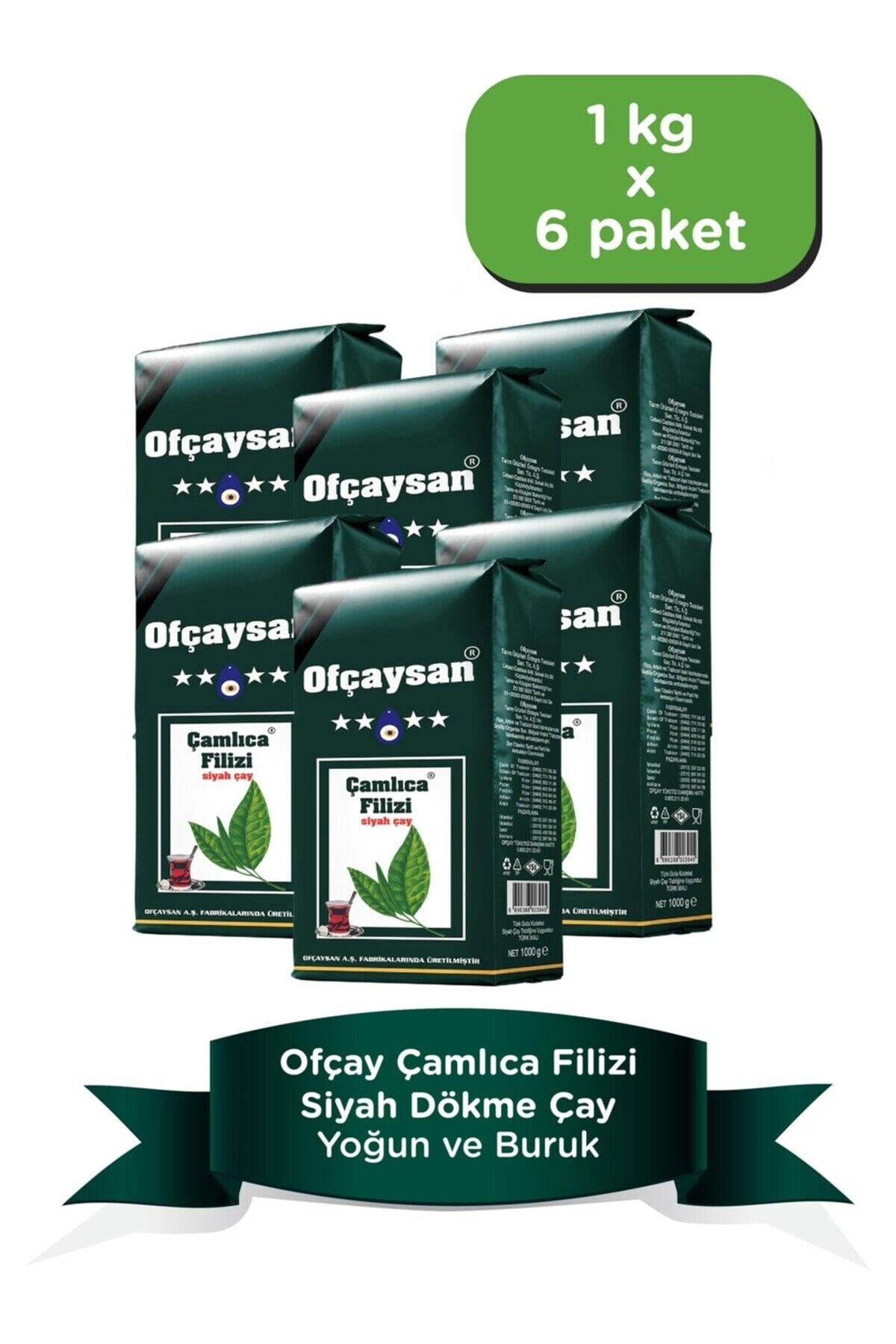 Ofçaysan Çamlıca Filizi Çayı 1000 gr x 6'lı
