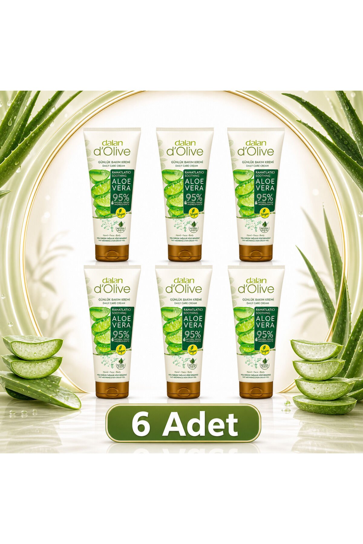 Dalan Aloe Vera Tüp Kremi 250 ml - 6 Adet