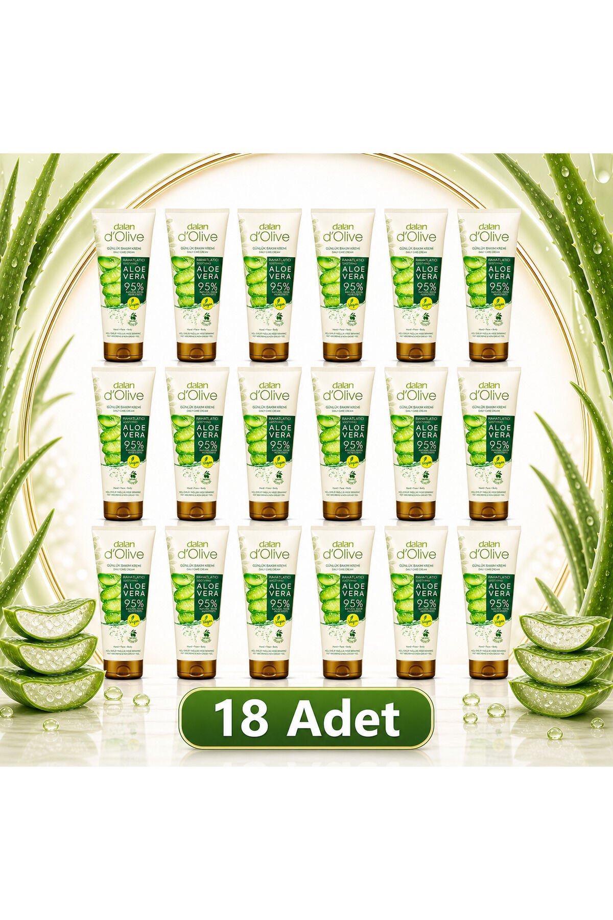 Dalan Aloe Vera Bakım Tüp Kremi 250 ml - 18'li Set