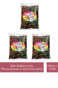 Balin Balibon Fruity Meyve Aromalı Dolgulu Şeker 1000 gr x 3 Adet