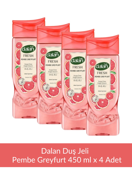 Dalan Fresh Pembe Greyfurt Duş Jeli 450 ml x 4 Adet