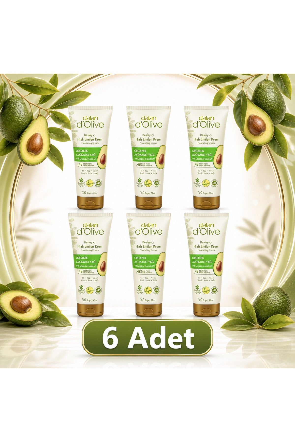 Dalan Avokado Yağlı Tüp Krem 250 ml - 6 Adet