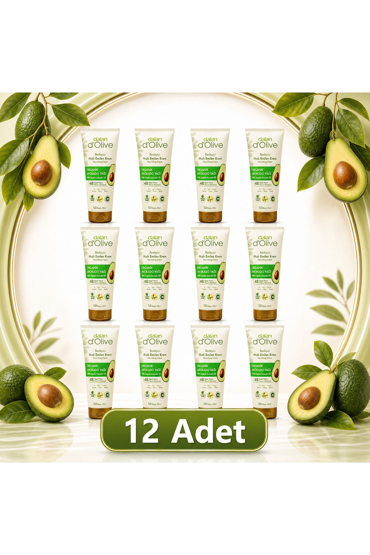 Dalan Avokado Yağlı Tüp Krem 250 ml - 12 Adet