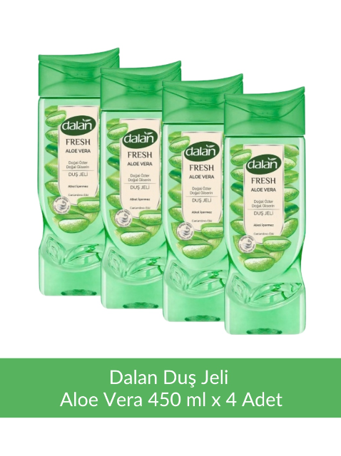 Dalan Fresh Aloe Vera Duş Jeli 450 ml x 4 Adet