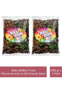 Balin Balibon Fruity Meyve Aromalı Dolgulu Şeker 1000 gr x 2 Adet