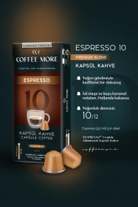 Coffee More 10 Espresso Kapsül Kahve 10 x 3 Paket ( 30 Adet ) Nespresso Uyumlu