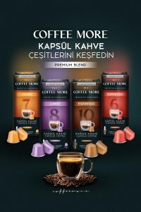 Coffee More 10 Espresso Kapsül Kahve 10 x 3 Paket ( 30 Adet ) Nespresso Uyumlu