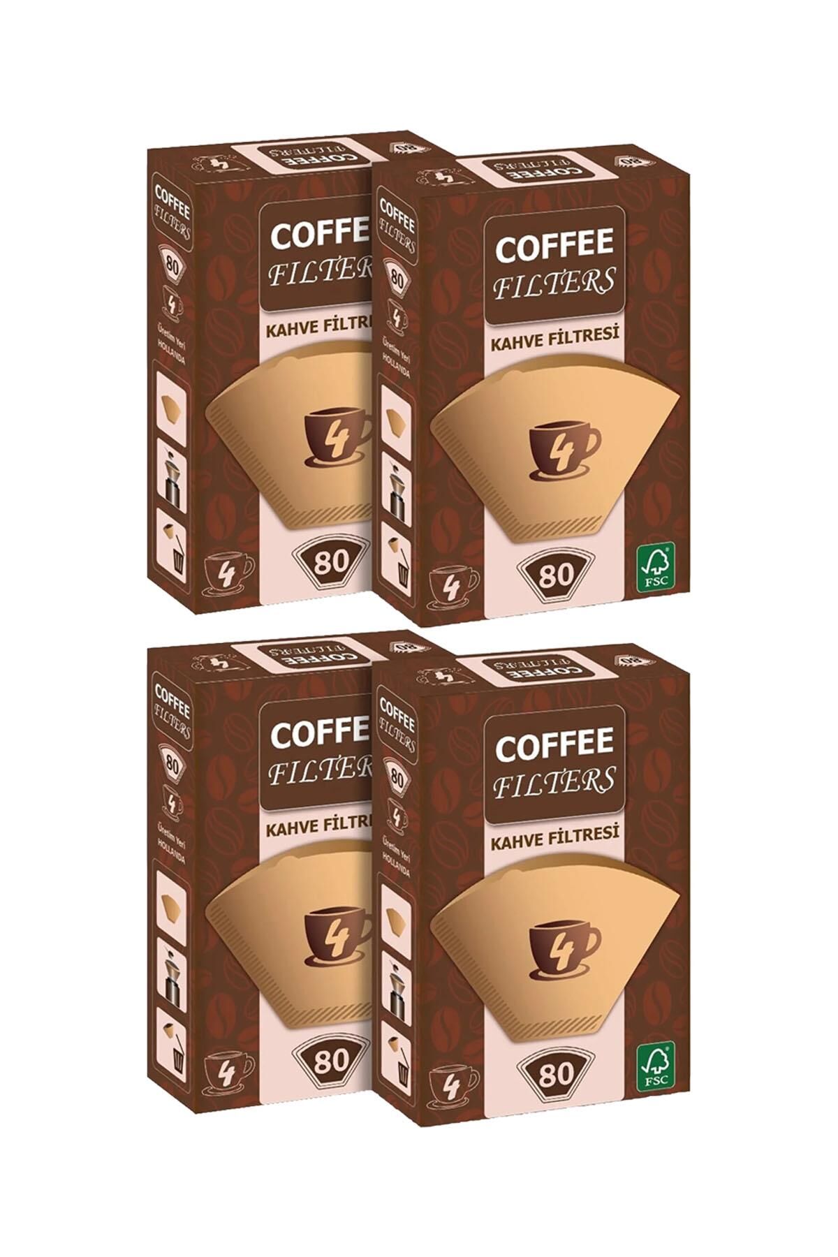 Coffee Filters Kahve Filtresi 80 Adet x 4 Adet