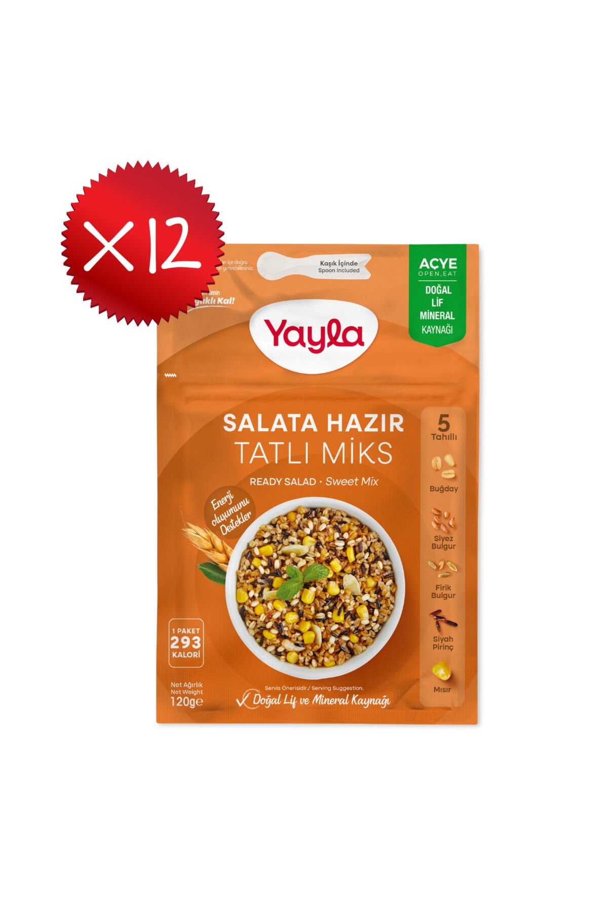 Yayla Salata Hazır Tatlı Miks 120 gr x 12 Adet