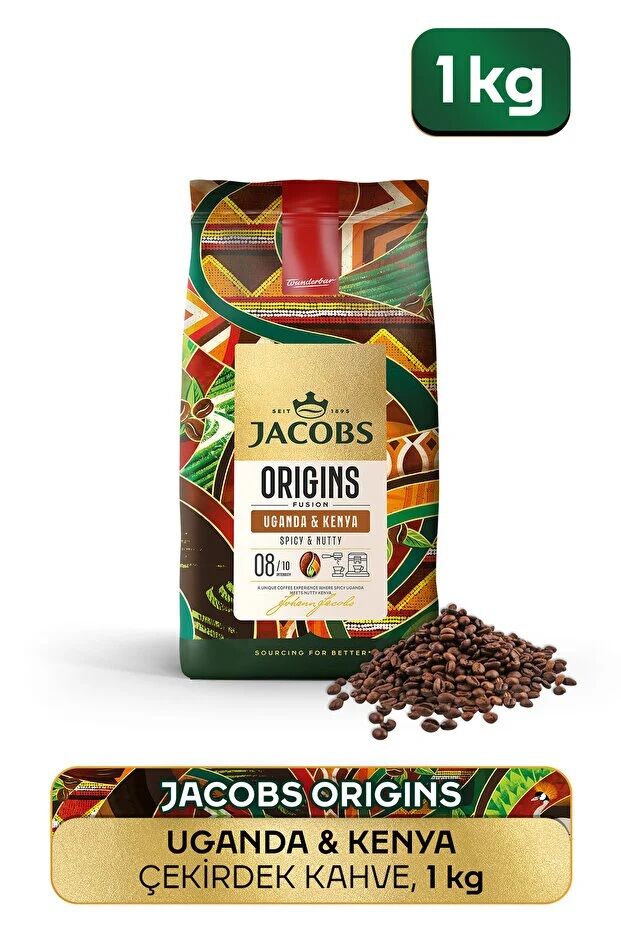 Jacobs Orıgıns Uganda Kenya Çekirdek Kahve 1 KG