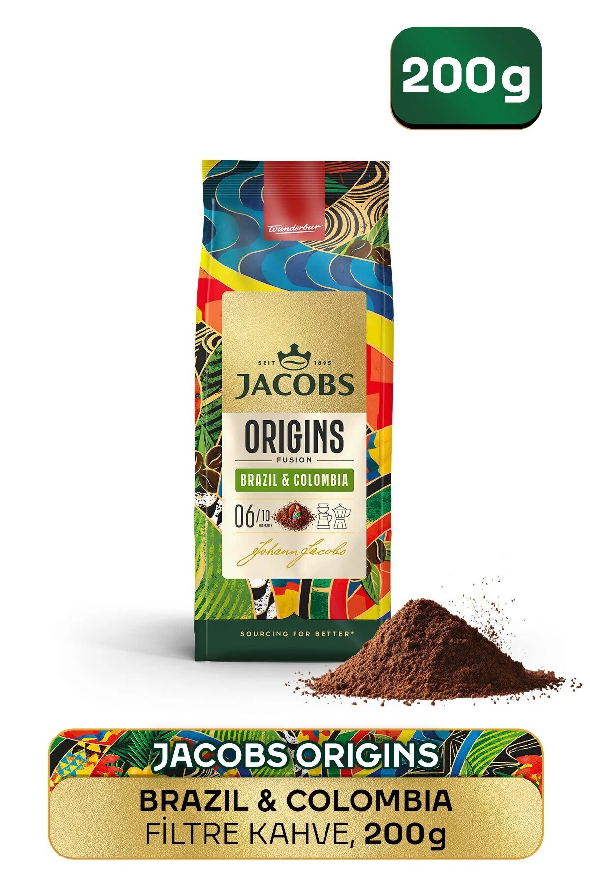 Jacobs Orıgıns Brazil Colombia Filtre Kahve 200 gr