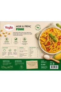Yayla Glutensiz Mısır & Pirinç Penne Makarna 400 Gr x 6’lı Avantaj Paketi | Vegan