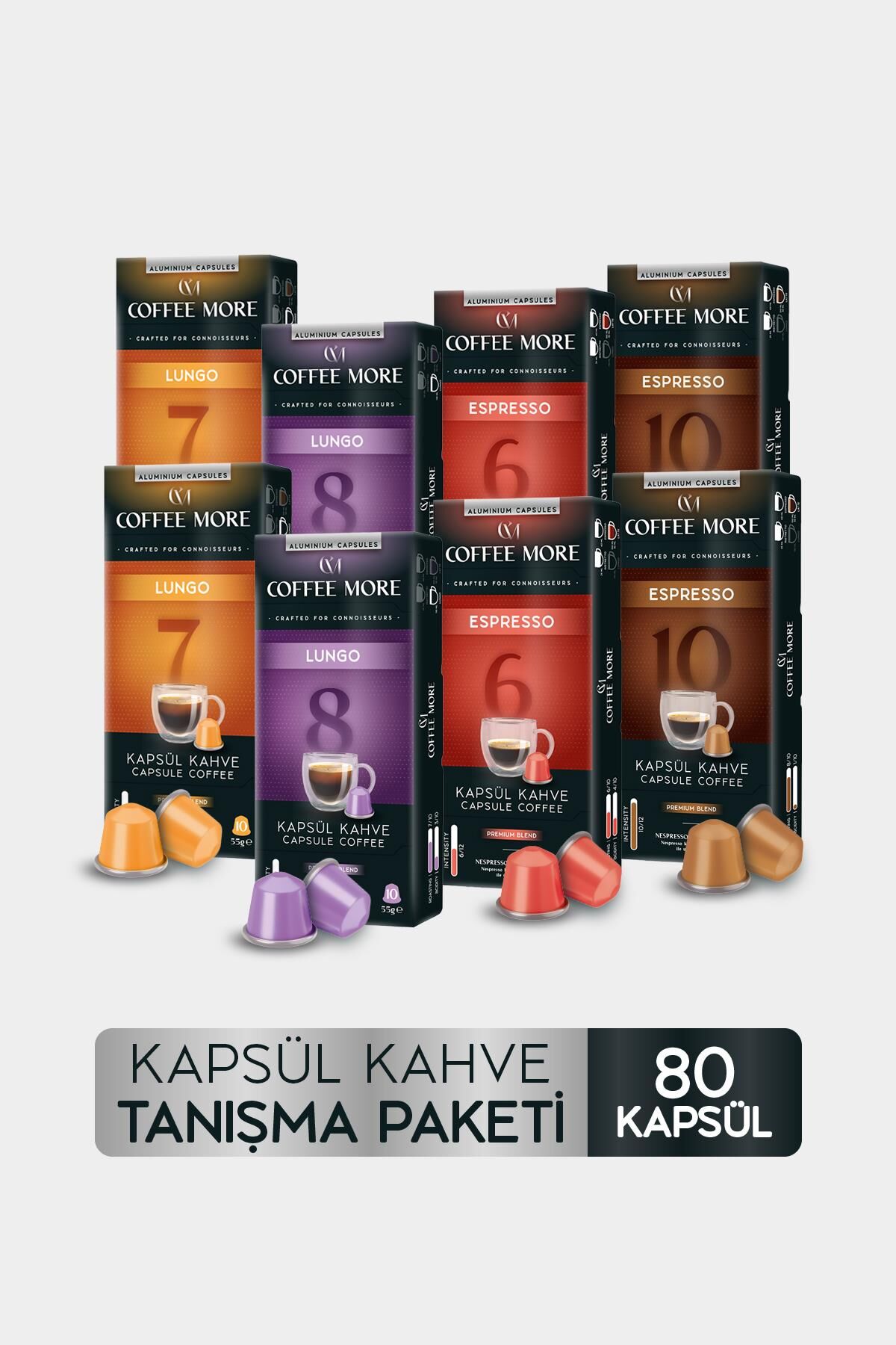 Kapsül 2'li Tanışma Paketi 80'li ( Nespresso Uyumlu Alüminyum Kapsül Kahve )