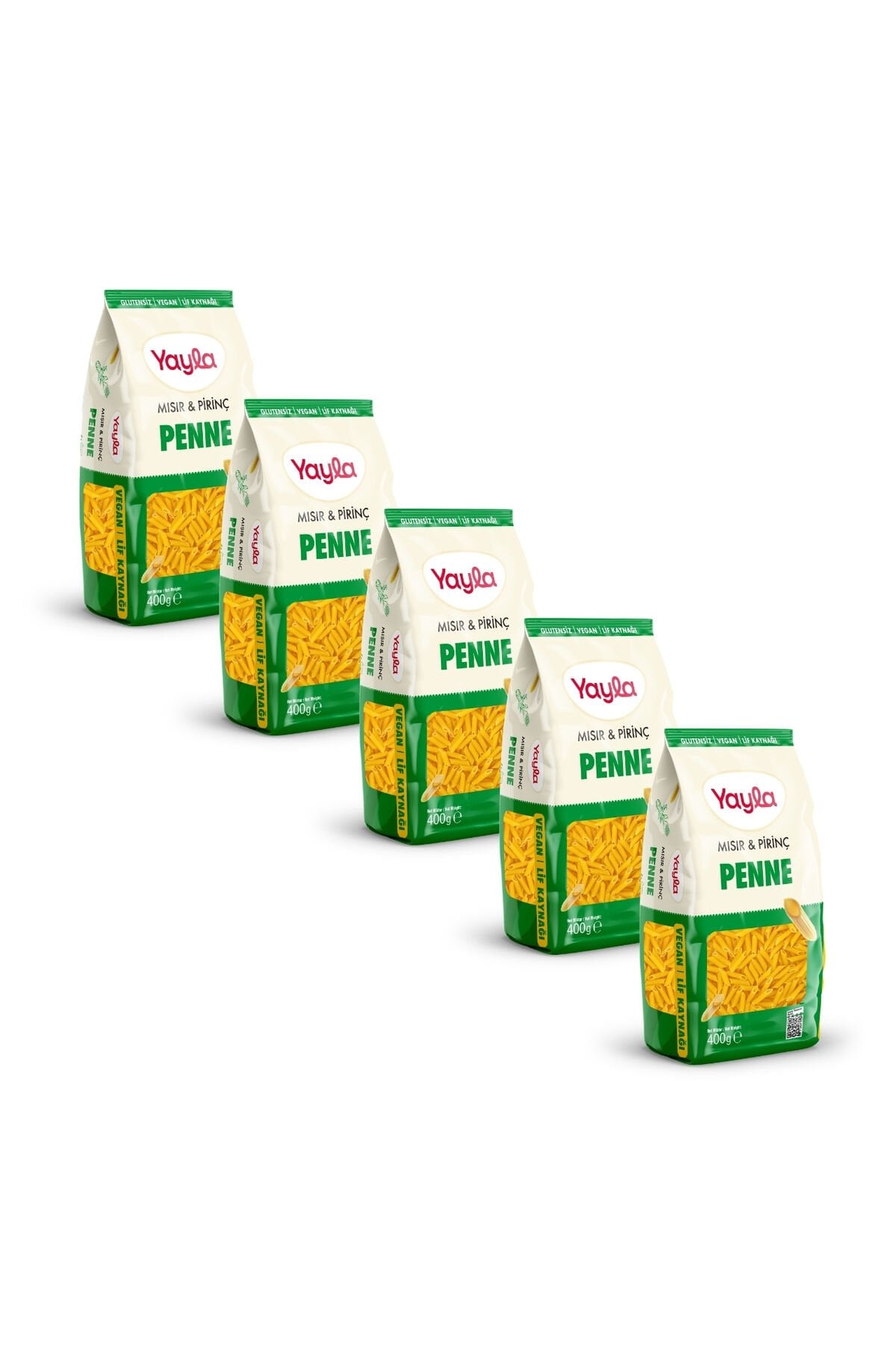 Yayla Mısır ve Pirinç Penne Makarna 400 g x 5 Adet