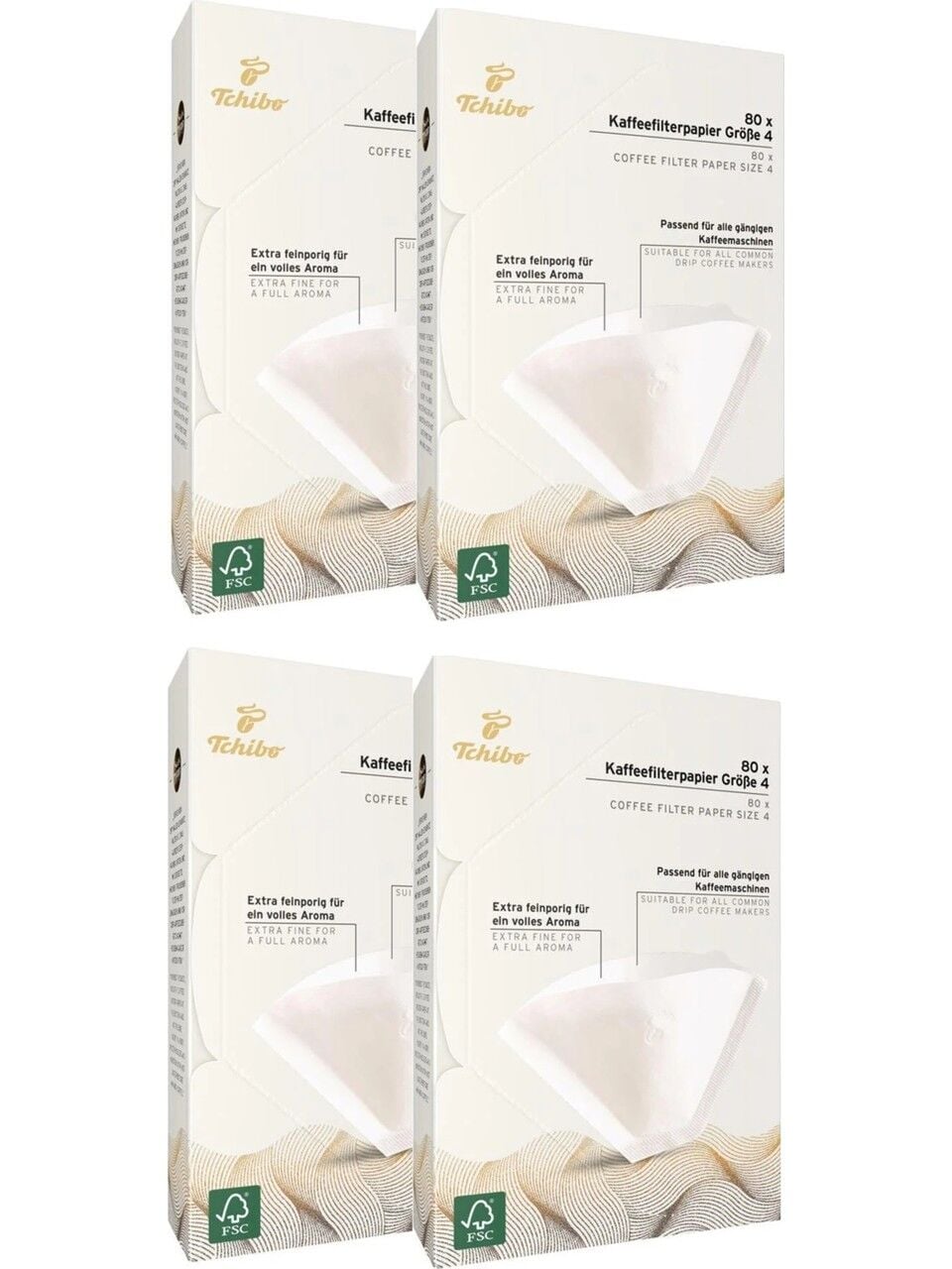 Tchibo Filtre Kahve Kağıdı 80 li x 4 Adet