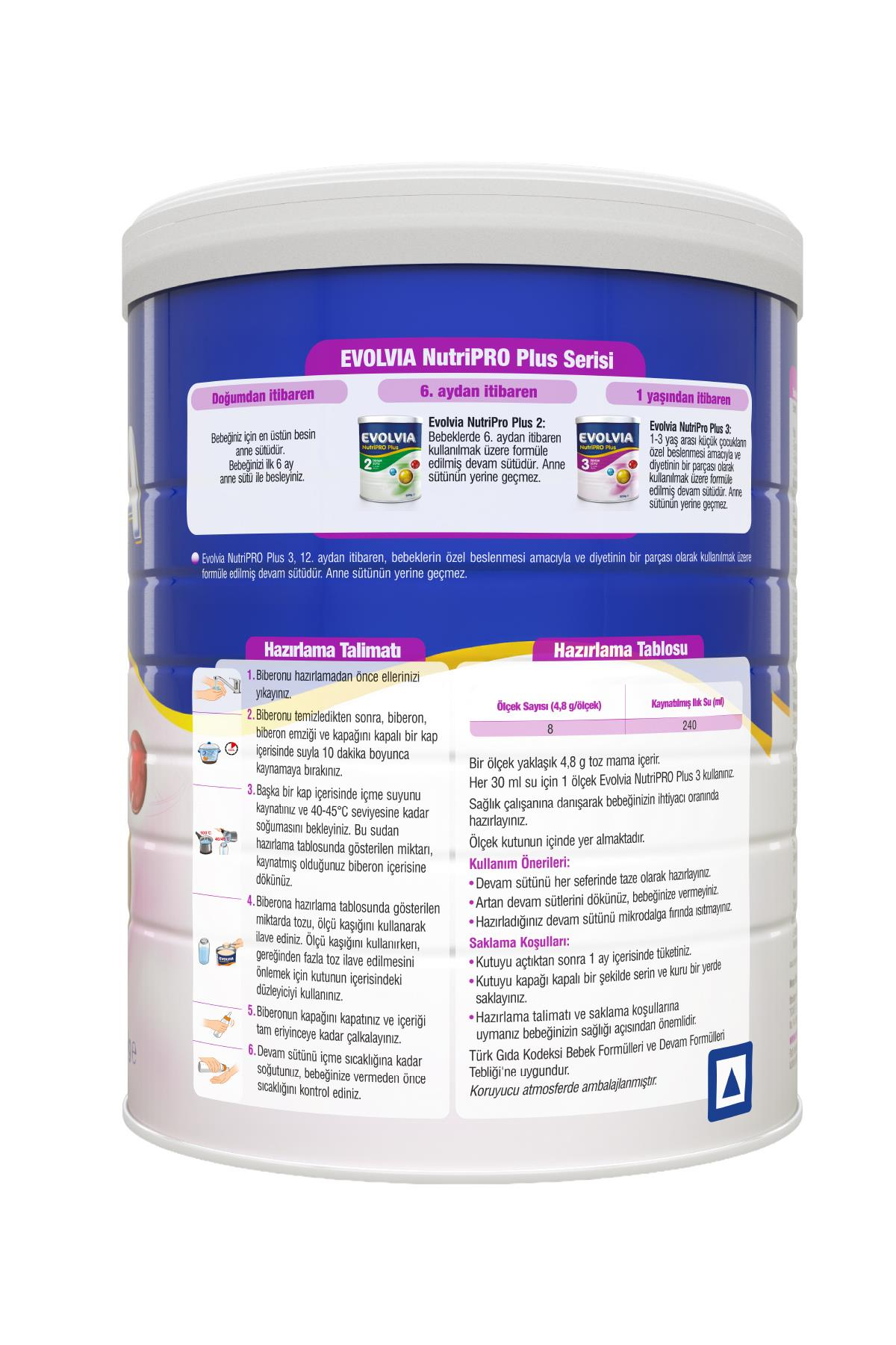 Evolvia NutriPRO Plus 3 Devam Sütü 800 gr - BunlarEve.com - 955,90 TL