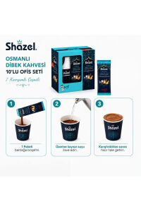 Shazel Osmanlı Dibek Kahvesi Ofis Seti 20 G X 10 Adet