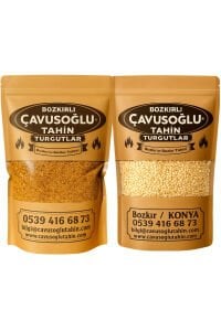 Odun Ateşinde Kavrulmuş Susam 500g + Kavrulmamış Beyaz Çiğ Susam 500g