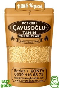 Odun Ateşinde Kavrulmuş Susam 500g + Kavrulmamış Beyaz Çiğ Susam 500g
