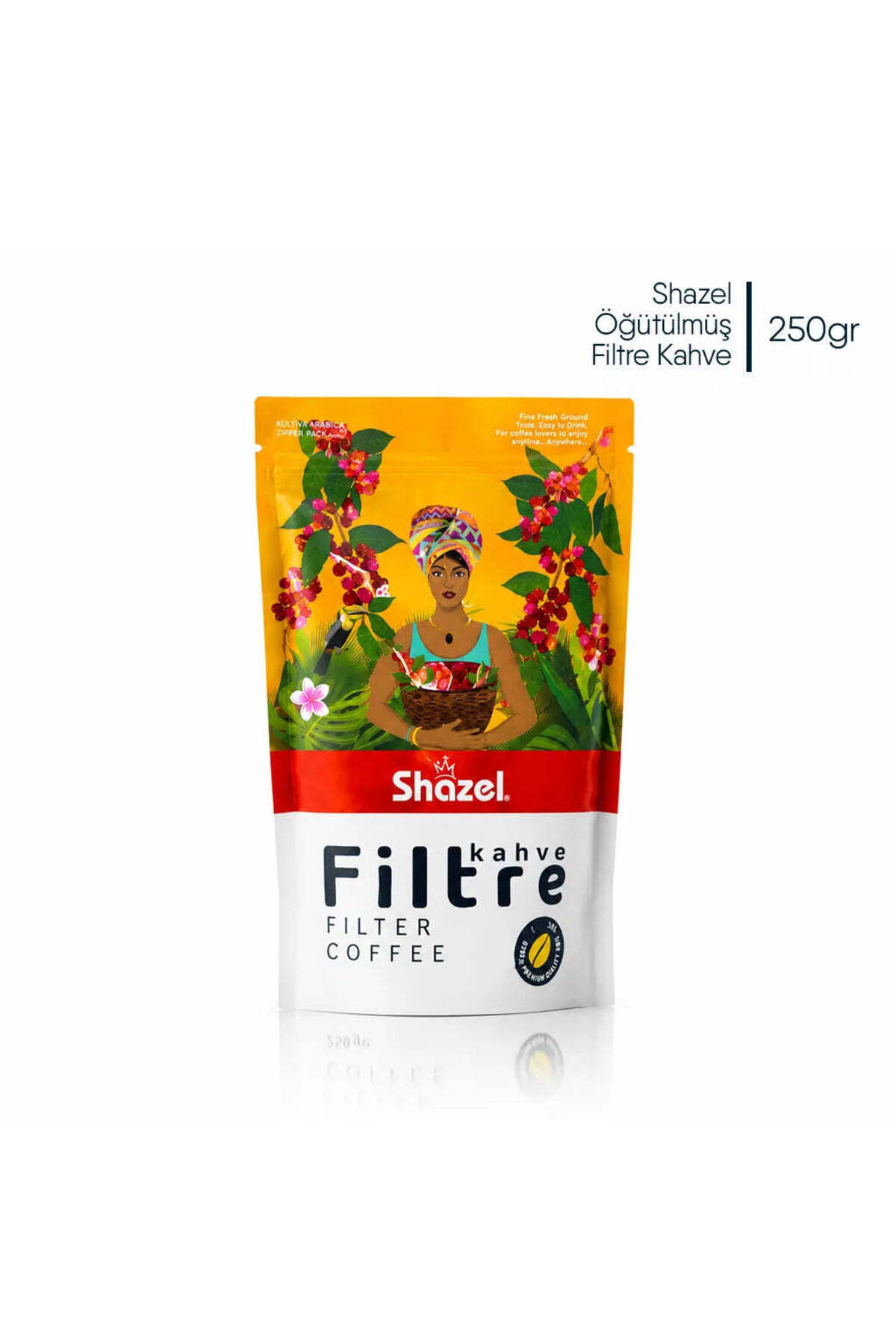 Shazel Öğütülmüş Filtre Kahve | 250gr Paket | %100 Arabica | Taze Öğütülmüş | Premium