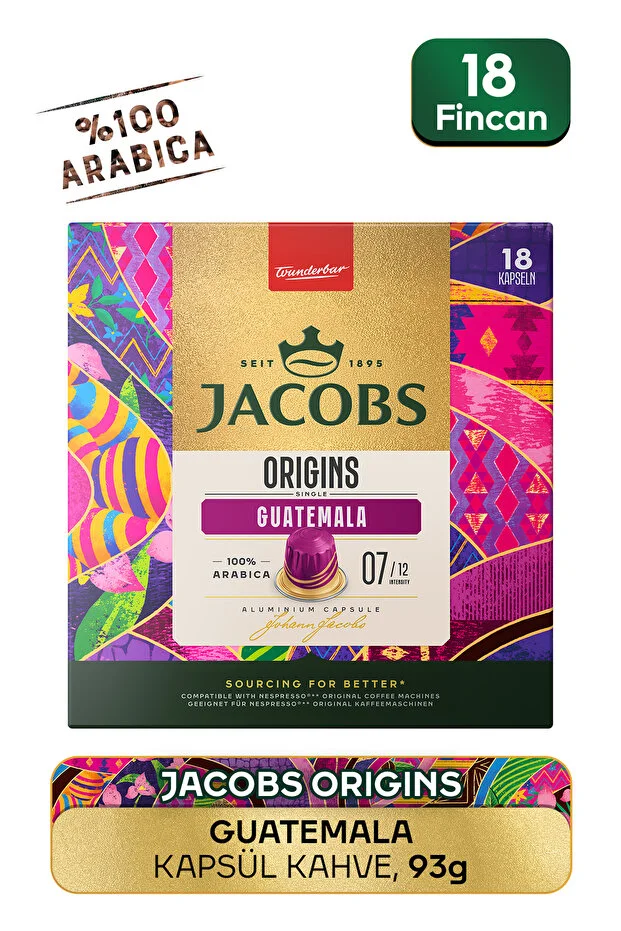 Jacobs Orıgıns Guatemala 7 Kapsül Kahve