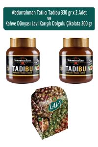 Abdurrahman Tatlıcı Tadıbu 330 gr x 2 Adet ve Kahve Dünyası Lavi Dolgulu Çikolata 200 gr