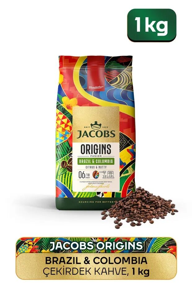 Jacobs Orıgıns Brazil Colombia Çekirdek Kahve 1 KG
