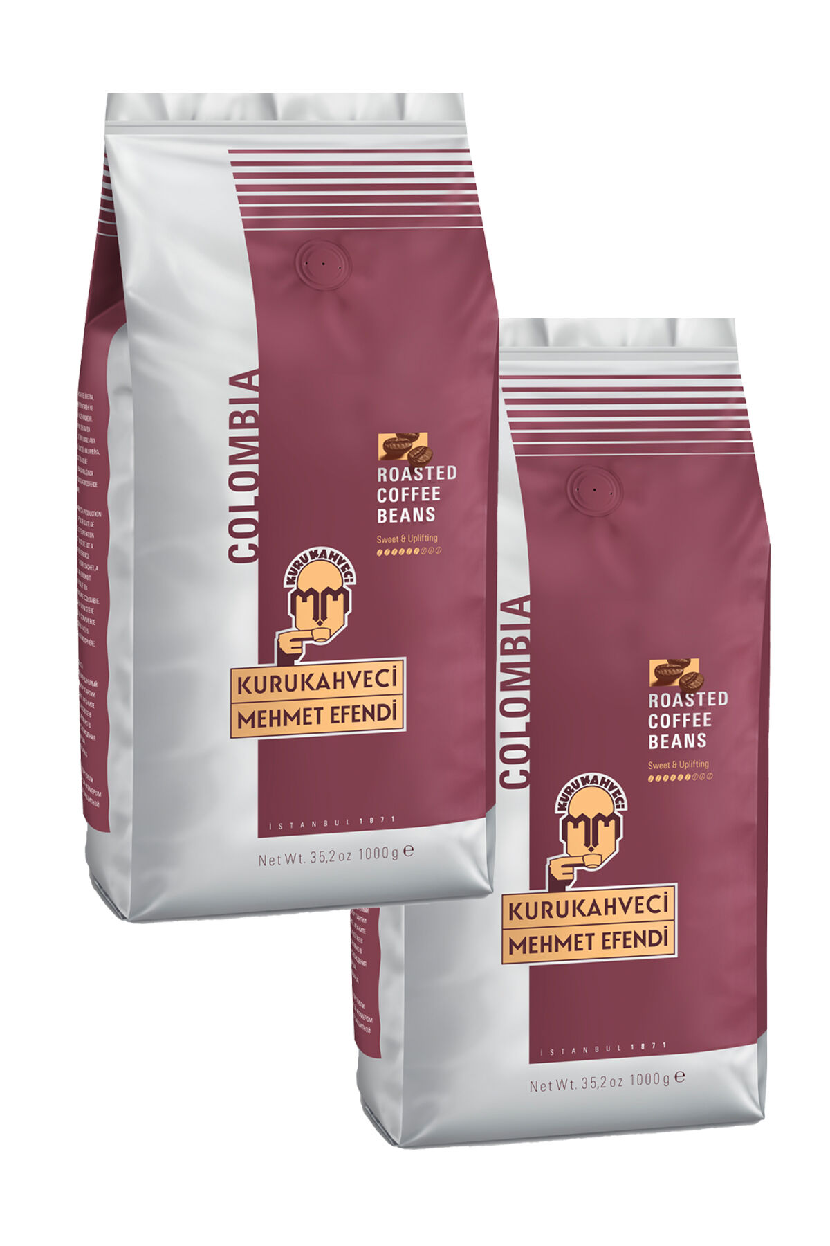 Mehmet Efendi Colombian Çekirdek Kahve 1000gr x 2 Adet