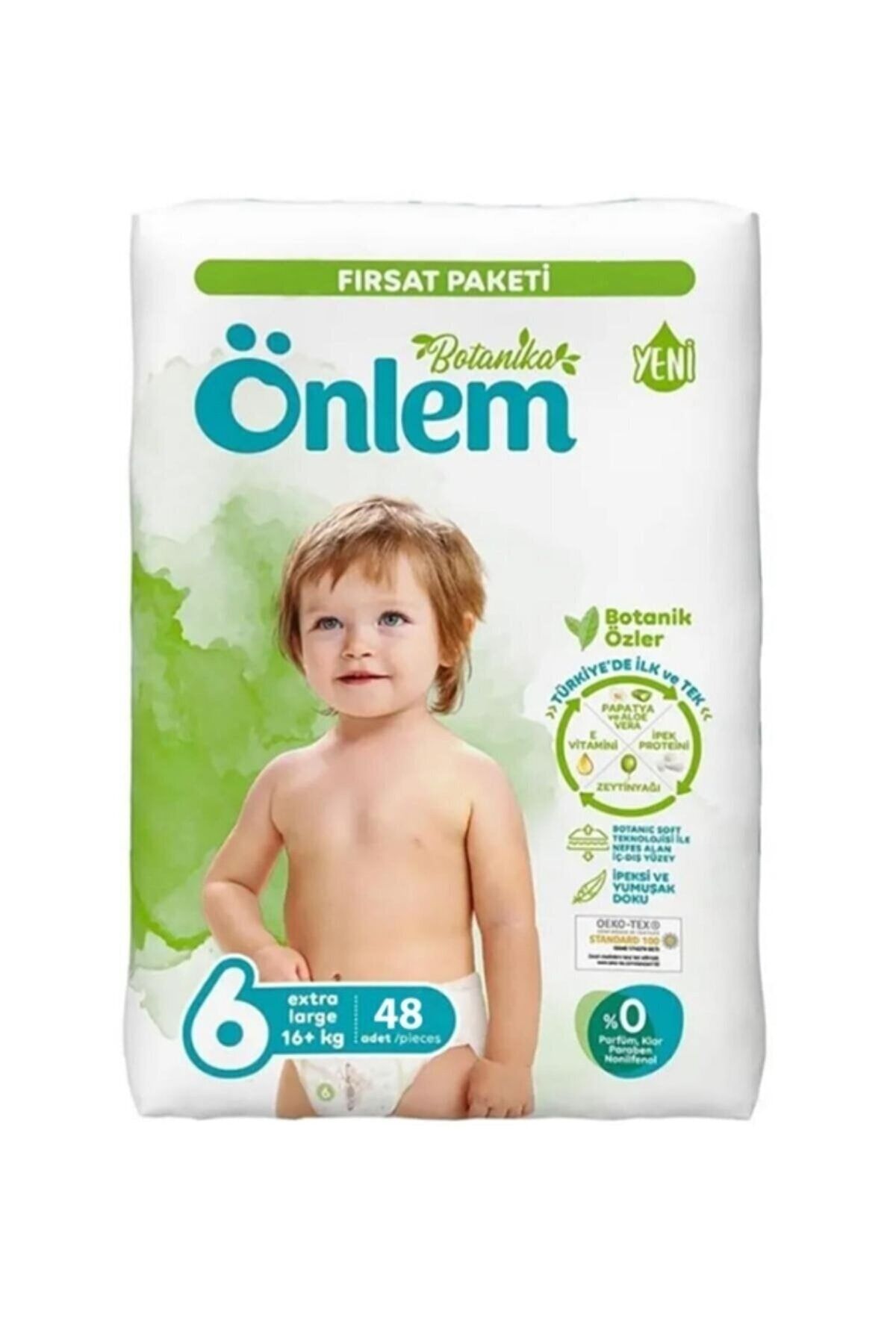 Önlem Botanika 6 Numara Bebek Bezi Fırsat Paketi Extra Large 48 Adet (15+ kg)
