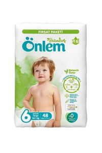 Önlem Botanika 6 Numara Bebek Bezi Fırsat Paketi Extra Large 48 Adet (15+ kg)