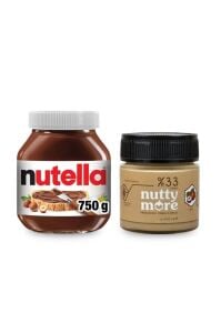 Nutella 750 gr & Nutty More %33 Fındık Parçacıklı Fındık Ezmesi 200 gr
