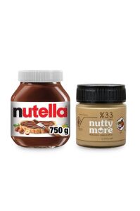 Nutella 750 gr & Nutty More %33 Fındık Parçacıklı Fındık Ezmesi 200 gr