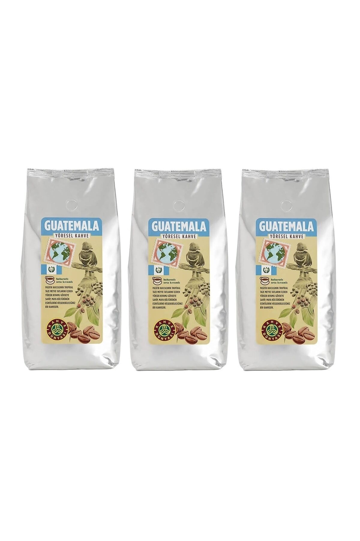 Guatemala Yöresel Filtre Kahve Çekirdek 3 Adet 1kg