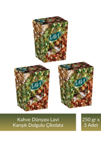 Kahve Dünyası Lavi Karışık Dolgulu Çikolata 250 gr x 3 Adet
