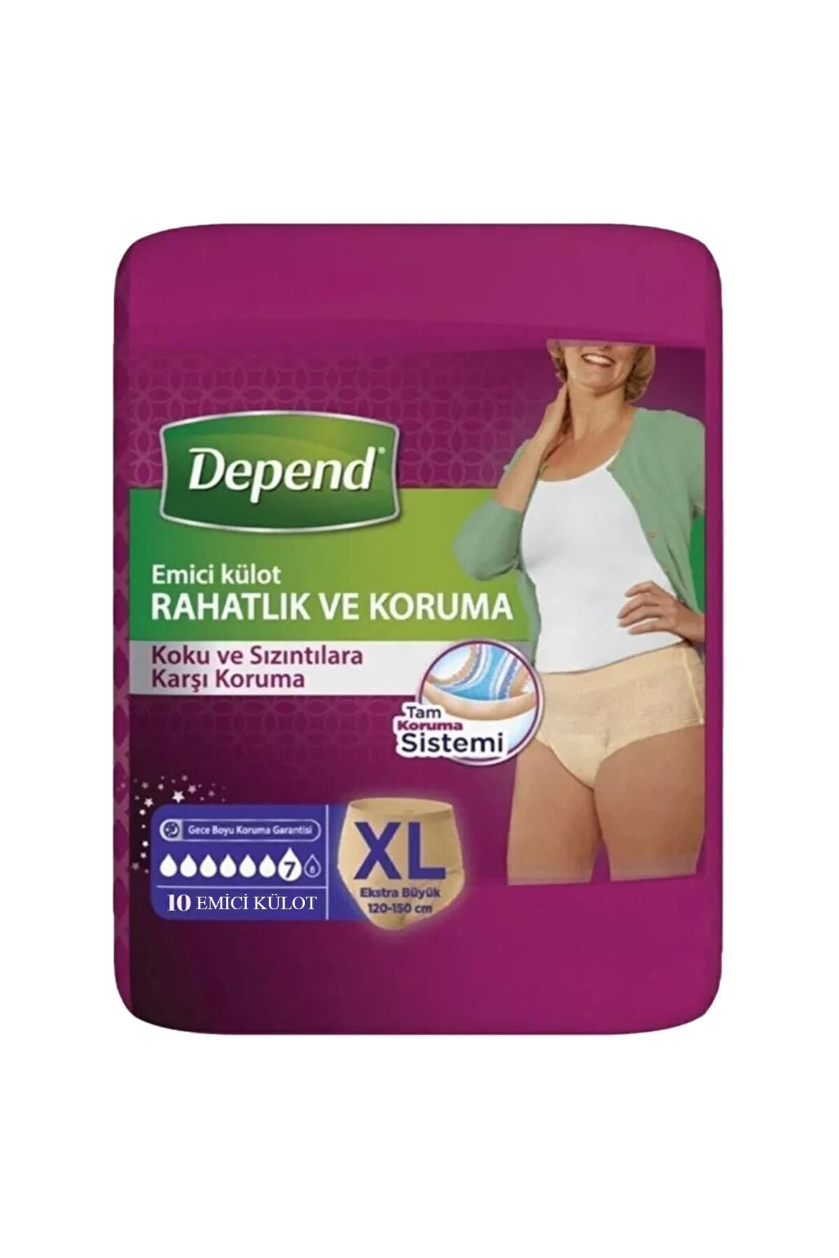 Depend Emici Külot XL Beden 10'lu