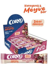 Corny Vişne Fındık Kakao Meyve Bar - 12 Adet