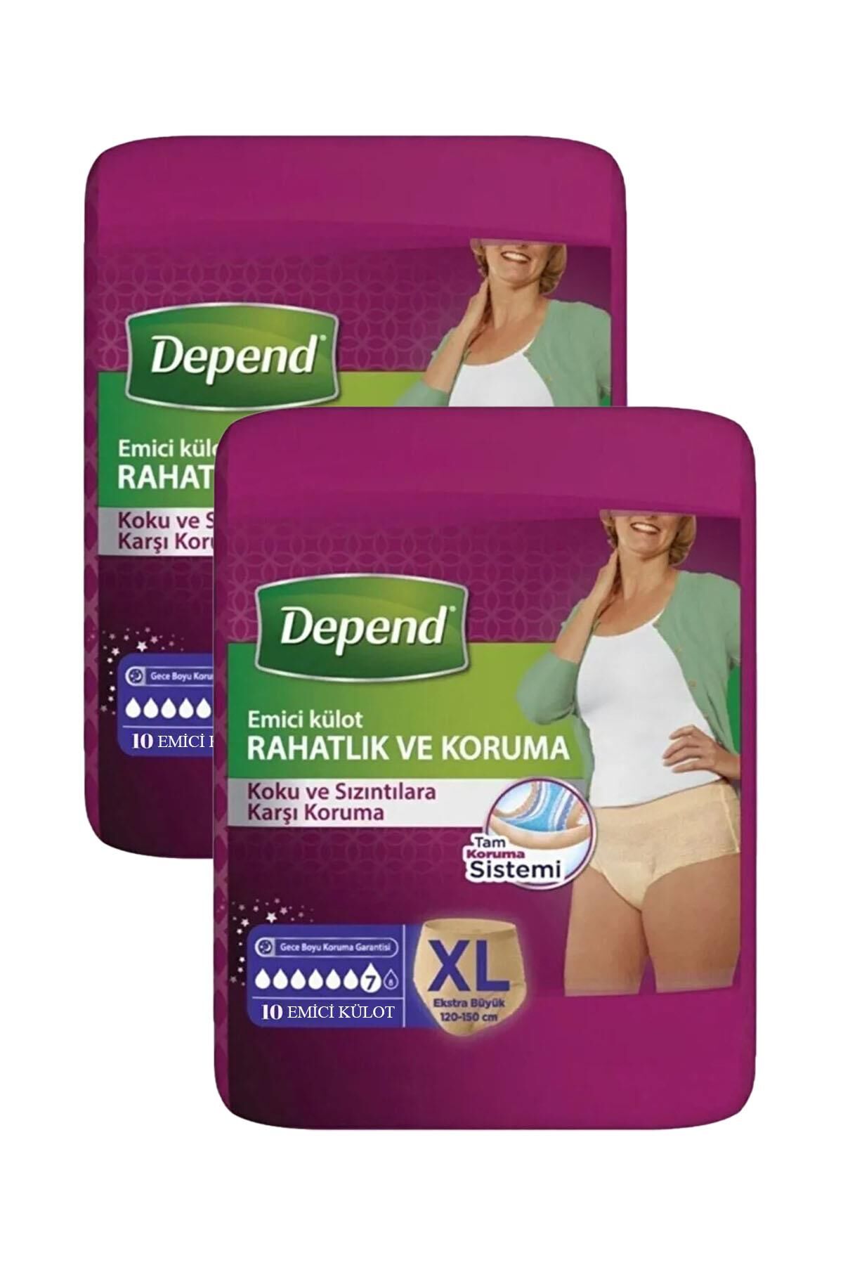 Depend Emici Külot XL Beden 10'lu 2 Paket