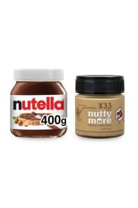 Nutella 400 gr & Nutty More %33 Fındık Parçacıklı Fındık Ezmesi 200 gr