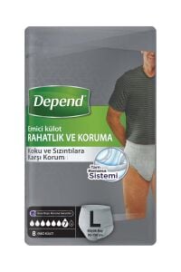 Depend Erkek Emici Külot L Beden 8 Adet