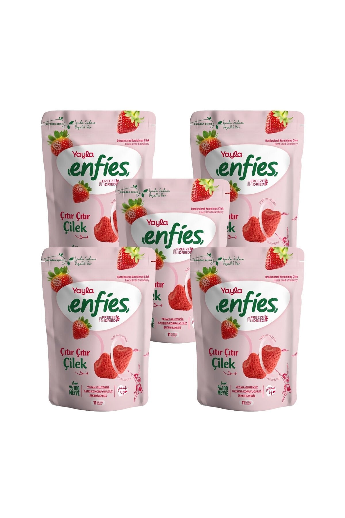 Yayla Enfies Freeze Dried Çilek 15 g x 5 Adet