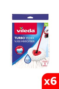 Vileda Turbo Üçgen Başlık Mikrofiber Yedek Paspas 6 Paket
