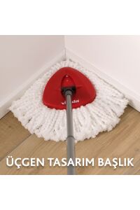 Vileda Turbo Üçgen Başlık Mikrofiber Yedek Paspas 6 Paket