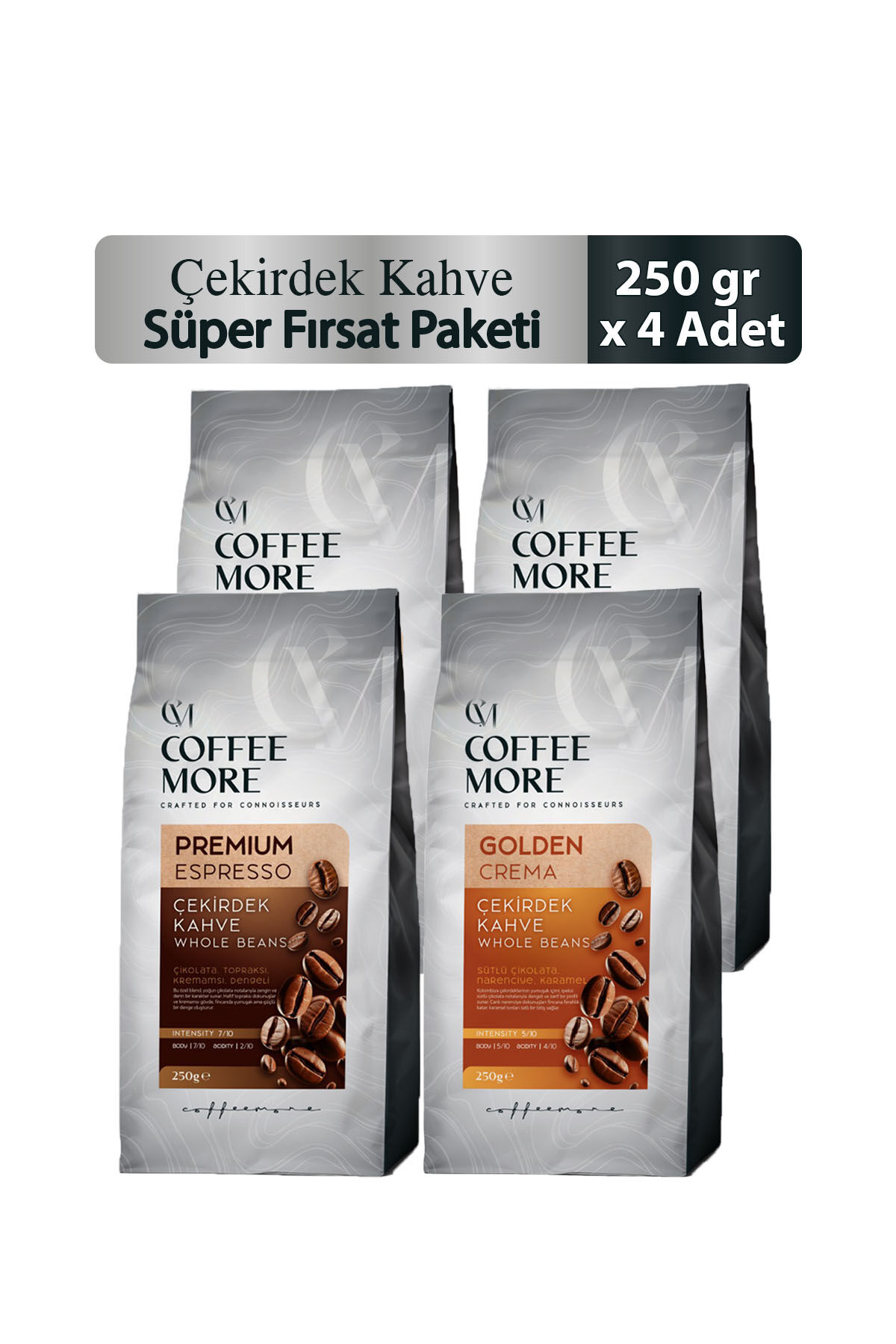 Coffee More Çekirdek Kahve Süper Fırsat Paketi 250 gr x 4 Adet
