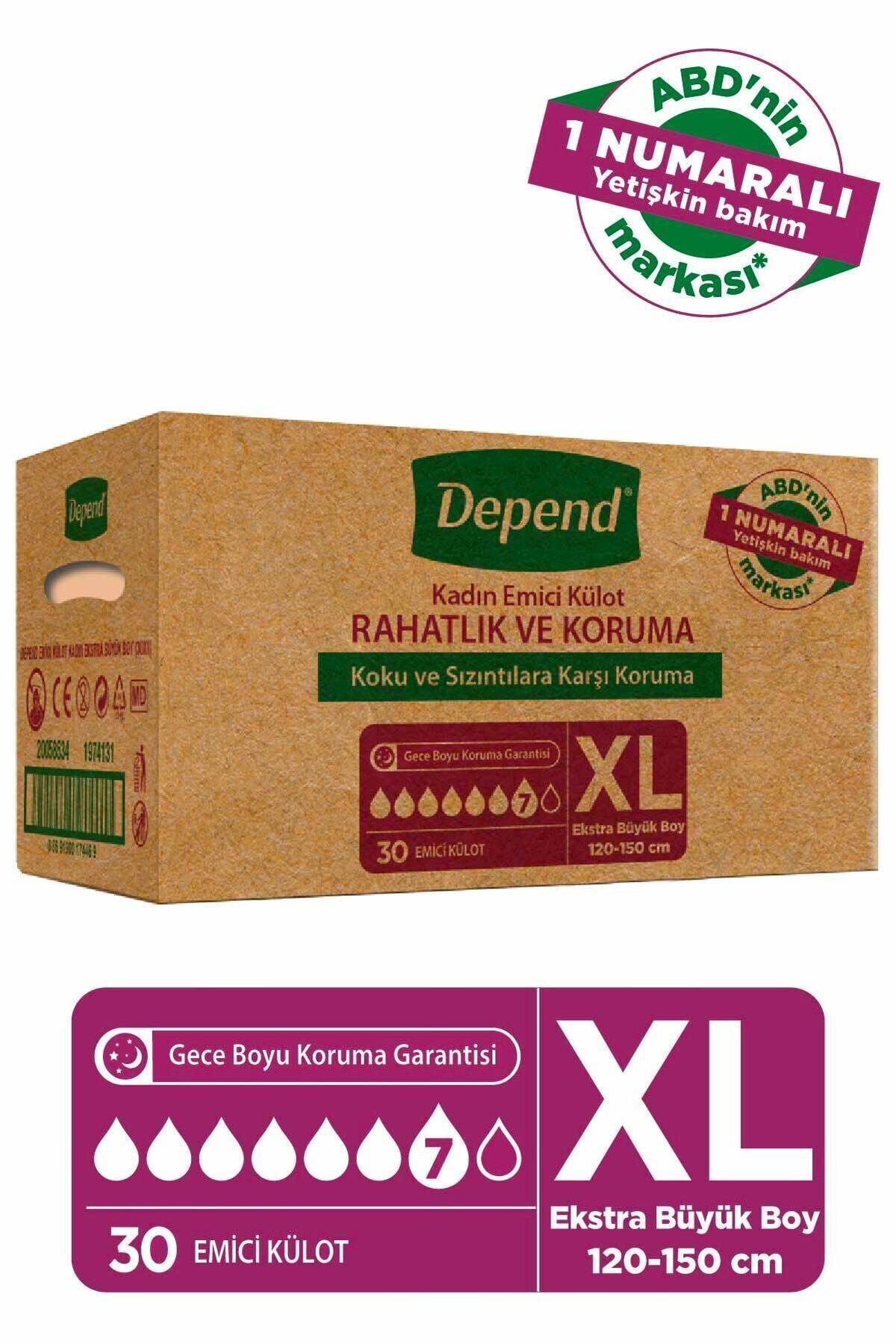Depend Emici Külot XL Beden 10'lu 3 Paket