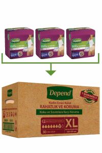 Depend Emici Külot XL Beden 10'lu 3 Paket